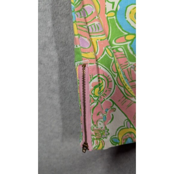 Lilly Pulitzer Women Jeans Size 2 Worth Skinny Mini Zip Ankle Paisley Elephant - Picture 4 of 14